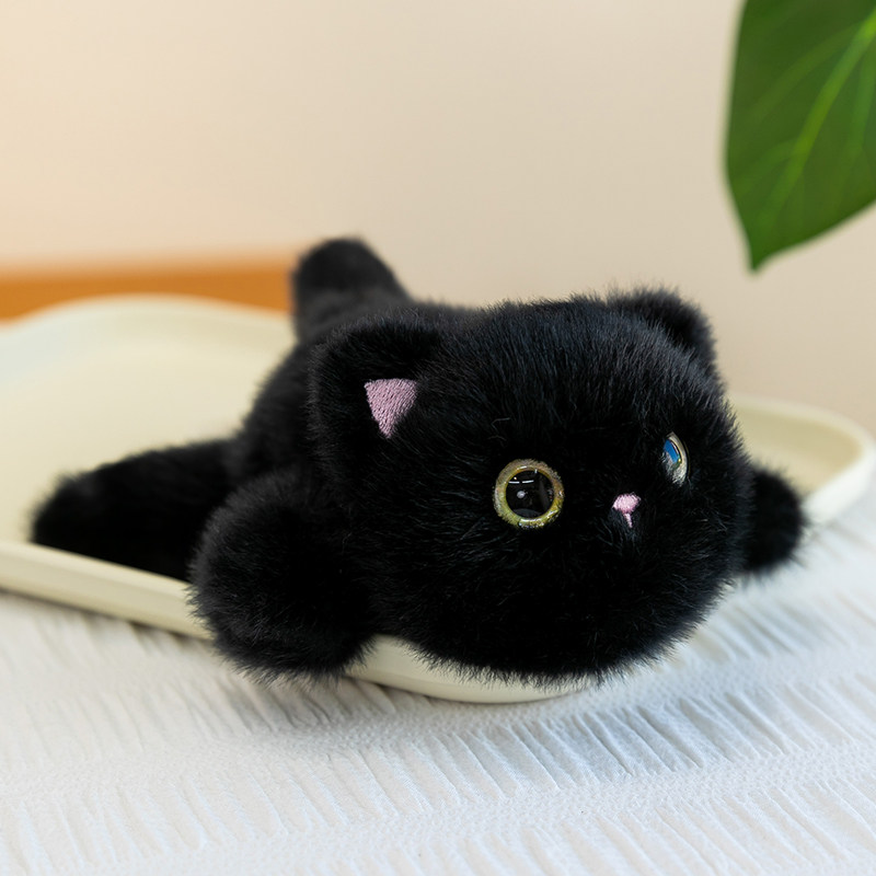可爱趴趴猫咪小黄鸭海豚毛绒公仔玩偶冰箱贴家居装饰品送儿童玩具