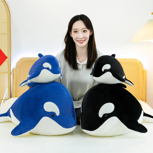 仿真虎鲸玩偶抱枕沙发可爱鲨鱼毛绒鲸鱼靠垫枕头抱睡公仔娃娃男生
