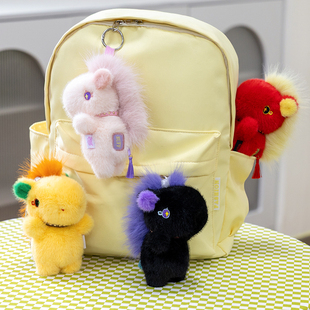 高级感可爱小马驹挂件毛绒玩偶包包挂饰车载挂坠黑马年吉祥物生肖