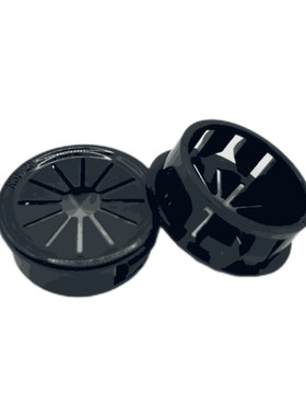 黑色RSB扣式塞头塑料扣式护线套护线圈花瓣形保护套出线圈环孔塞