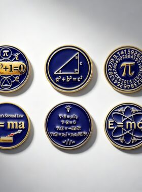 数学公式徽章圆周率胸针物理化学金属背包装饰品学生学习小礼物