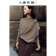 文艺系山羊绒蝙蝠袖 小鹿弥雅 蒹葭 不规则宽松毛衣