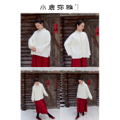 新中式 小鹿弥雅 宴春台 重工醋酸缎面刺绣棉服秋冬