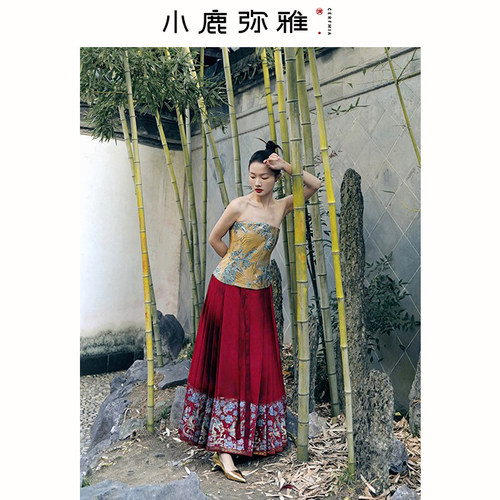 礼服小鹿弥雅马面裙中长款
