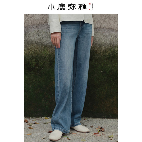 显瘦百搭常规长绒棉直筒裤长裤