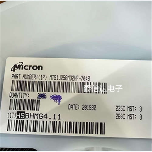 全新 MT51J256M32HF-70:B 丝印D9VVQ 8Gb GDDR5显存 存取存储器IC