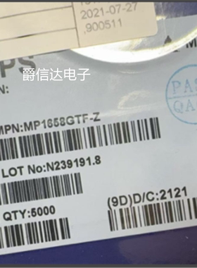 原装正品 MP1658GTF-Z SOT563 丝印AW** 降压电源管理芯片IC