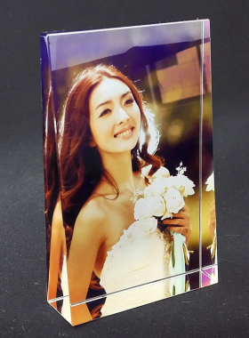diy水晶照片结婚相框摆台生日礼物定做定制相片礼品婚纱摆件情侣