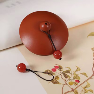 红玛瑙小提溜简约精致茶壶盖吊坠紫砂壶石瓢壶盖钮装饰品防烫滴溜