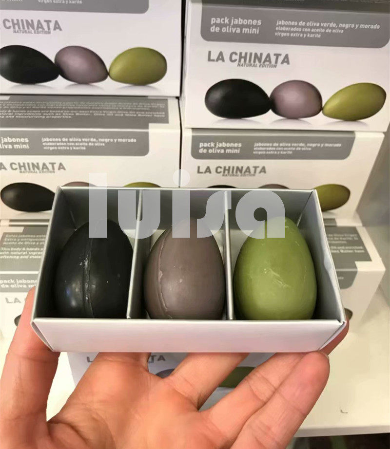 现货 西班牙lachinata天然橄榄油洗脸洗澡肥皂护肤手工皂三粒装