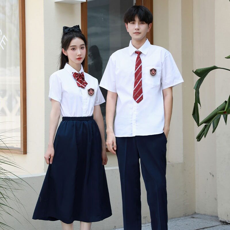 朗诵合唱比赛演出服藏青色长裙初学生校服