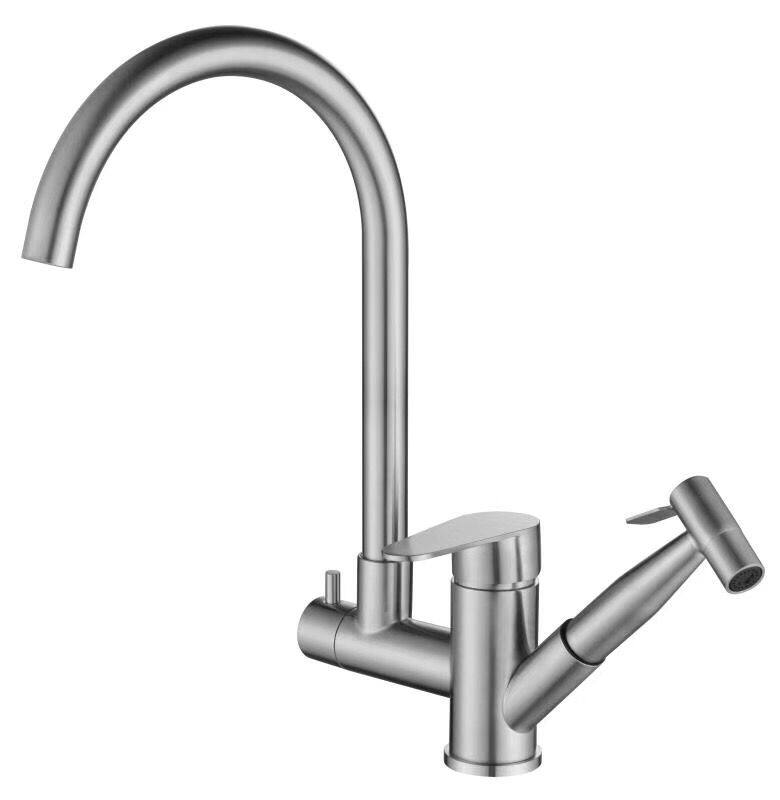 正品304不锈钢 冷热厨房抽拉式喷枪水龙头伸缩洗菜盆水槽龙头