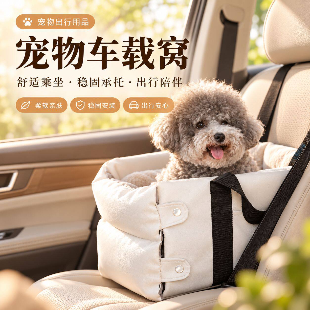 四季车载中控前排小型犬窝