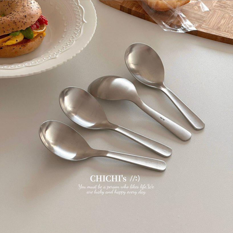 可爱好用！304砂光不锈钢餐勺创意短柄勺子甜品勺儿童宝宝耐摔勺,餐饮具,西餐勺,淘宝优惠券,粉丝福利购,淘宝优惠卷