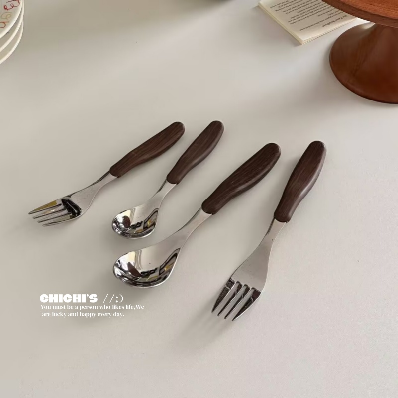 不锈钢勺子叉子辅食勺子