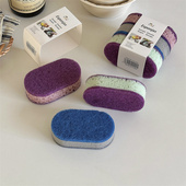 一组3个 日常家用实用加厚泡沫海绵擦高密度易起泡洗碗台面清洁擦