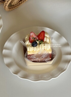 法式中古经典白色褶边陶瓷餐盘下午茶甜品点心水果碟商用家用圆盘