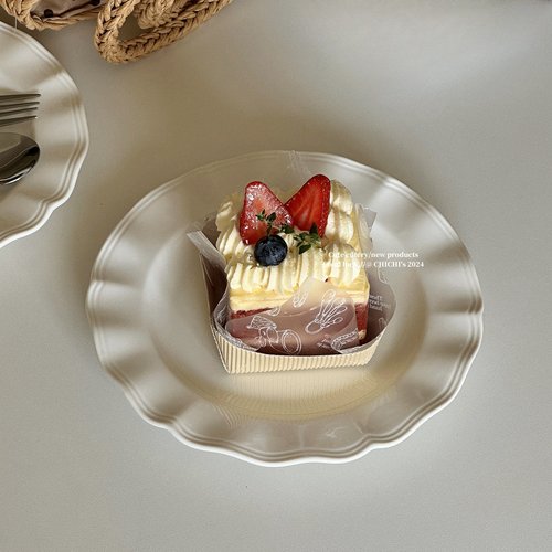 法式中古经典褶边陶瓷餐盘