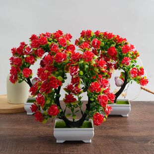 新款 饰摆件 仿真花假花电视机柜酒柜茶几玄关客厅摆放花房间招财装