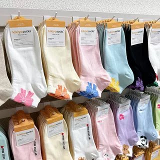正品韩国袜子女东大门kikiyasocks夏季薄款立体蝴蝶结矮腰短袜