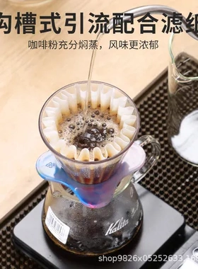 V60V3滴滤式蛋糕纸逆光树脂非滤杯咖啡185号原版滤杯英国OREA手冲
