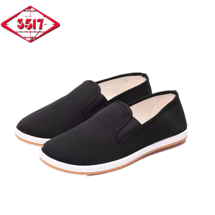 正品3517布鞋休闲男鞋防水老北京布鞋防滑牛筋底军单鞋一脚蹬胶鞋