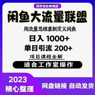 闲鱼私域大流量玩法，单日引流200+，稳定日入1000+（无需选品）