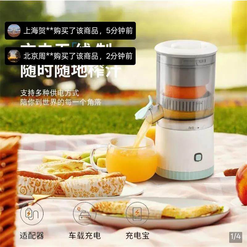 德国品质榨汁机展纳精选家用小型便携果汁机肉汁分离螺旋挤压神器