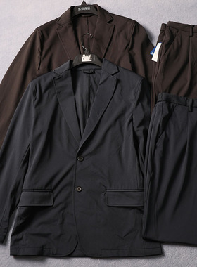 D7四面弹缩水加工两粒扣西服 免烫防皱简约长袖速干休闲套装 7005