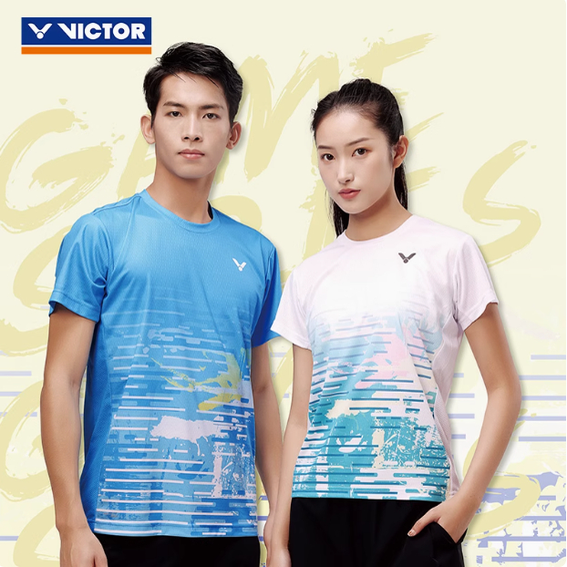 威克多VICTOR胜利羽毛球服运动T恤短袖T-40013男女速干T-40021