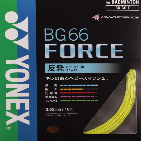 海外版66F羽毛球拍线YONEX尤尼克斯专业高弹线BG66FORCE专业线