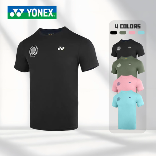YONEX/尤尼克斯羽毛球服纯色胸口标文化衫yy速干透气短袖T恤-2790