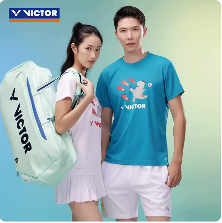 新品victor胜利羽毛球服威克多40032比赛训练运动短袖T恤速干透气