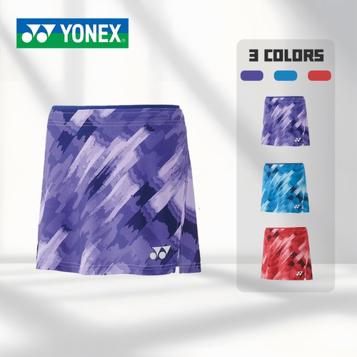 YONEX/尤尼克斯羽毛球裙裤速干透气大赛款运动晕染百褶裙裤-25086