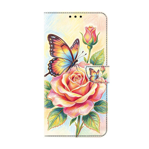 蝴蝶花适用GalaxyS26ultra/S25FE翻盖手机壳三星S24/S23u/S22plus/S21+/S20FE皮套S25edge防摔插卡保护帆盖