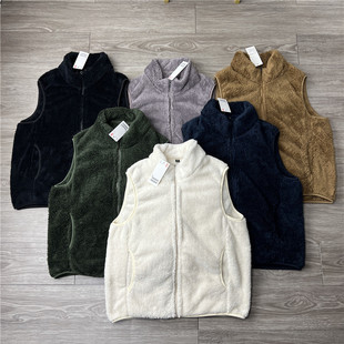 外贸日单尾货！男女同款！珊瑚绒立领夹克抓绒衣舒适保暖马甲背心