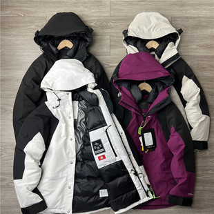 北家1986紫标系列 户外防风防水硬壳冲锋衣羽绒服 加厚4级防寒男士