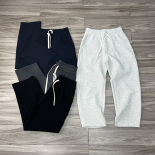 空气层卫裤 设计师线 弯刀裤 宽松锥形休闲裤 潮 五明治新疆精梳棉