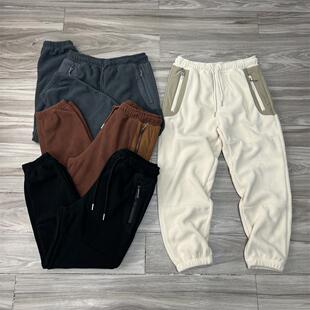 秋冬 子男款 户外山系通勤百搭秋冬拼接登山布卫裤 微锥摇粒绒束脚裤