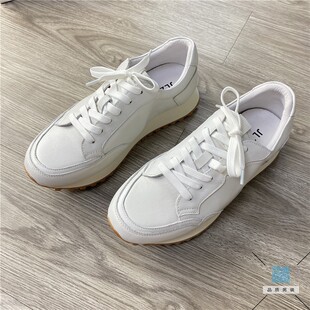 手工定制2021年头层牛皮纳帕纹男士复古休闲鞋真皮轻量化缓震跑鞋