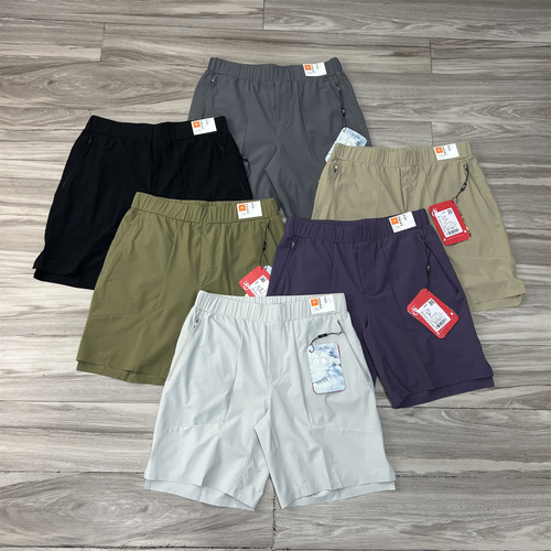 lulu平替！轻薄透气不粘身网纹肌理无痕压胶男士运动户外速干短裤