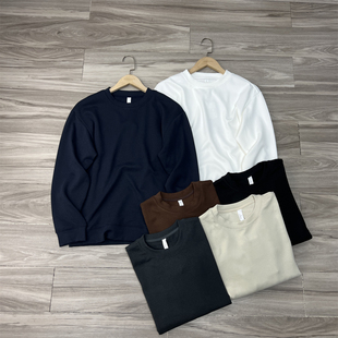 卫衣纯色打底衫 秋冬休闲圆领长袖 潮 280克自发热双面德绒 福利款