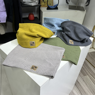 围巾围脖潮 防风保暖波浪纹植绒秋冬男女情侣款 设计师线 山系户外