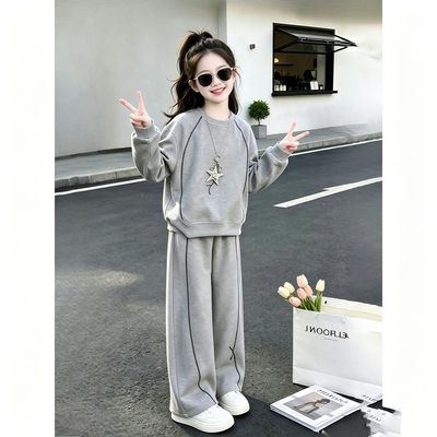 小女孩独特漂亮套装秋装搭配一整套高级感女童2026新款秋季儿童装