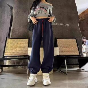 百搭显瘦束脚卫裤 美式 高腰宽松休闲灯笼裤 女2025秋冬新款 子 运动裤