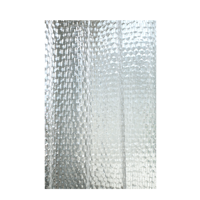 卫生间防水加厚浴帘套装免打孔隔断帘浴室透光挡水帘洗澡保暖挂帘