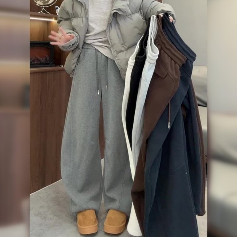 浅灰色香蕉裤女春秋2026年新款宽松直筒运动卫裤休闲弯刀阔腿裤子,女装/女士精品,休闲裤,淘宝优惠券,粉丝福利购,淘宝优惠卷