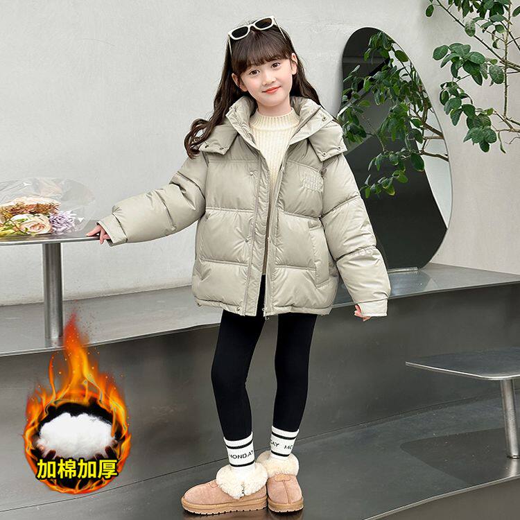 女童棉服冬装免洗羽绒棉衣