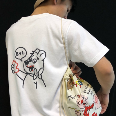 纯棉宽松圆领中性短袖T恤
