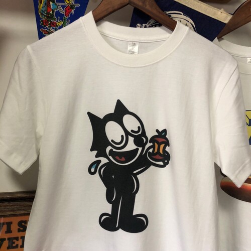 felix the cat 菲力猫男女情侣夏季宽松复刻美式咔叽纯棉短袖T恤